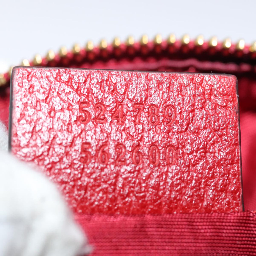 GUCCI Sherry Line Pouch Canvas Red Navy 77003