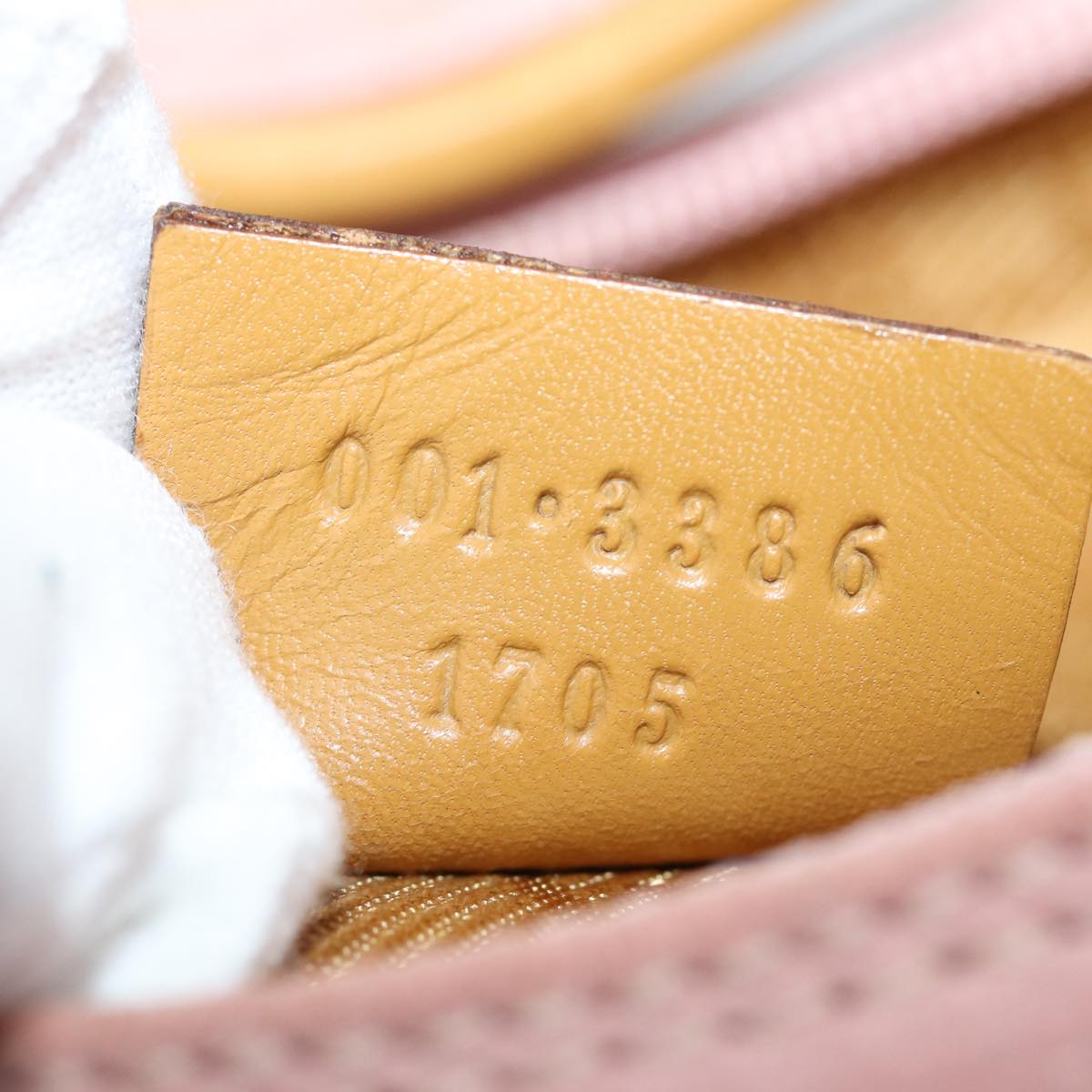 GUCCI Shoulder Bag Suede Pink 001 3386 1705 77012