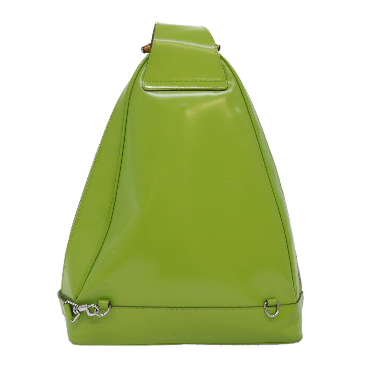 GUCCI Bamboo Body Bag Enamel Green 003 2113 0027 77013