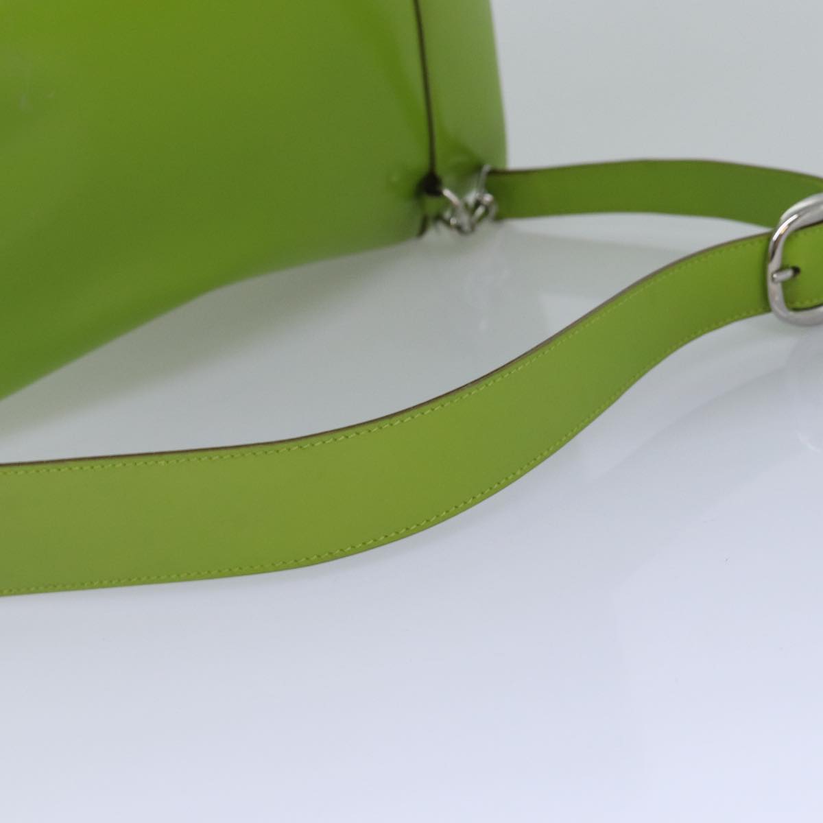 GUCCI Bamboo Body Bag Enamel Green 003 2113 0027 77013