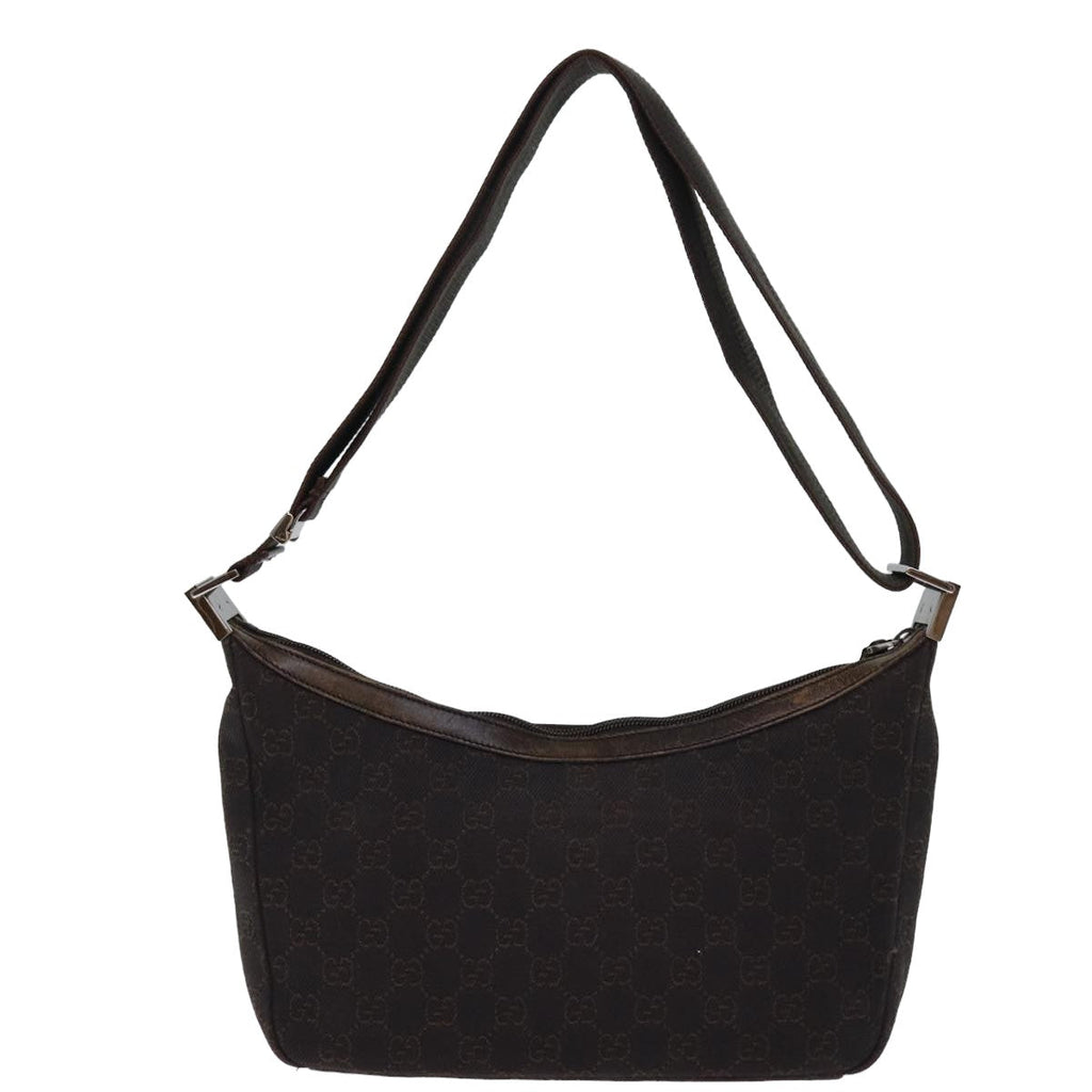 GUCCI GG Canvas Shoulder Bag Brown 35098 77014
