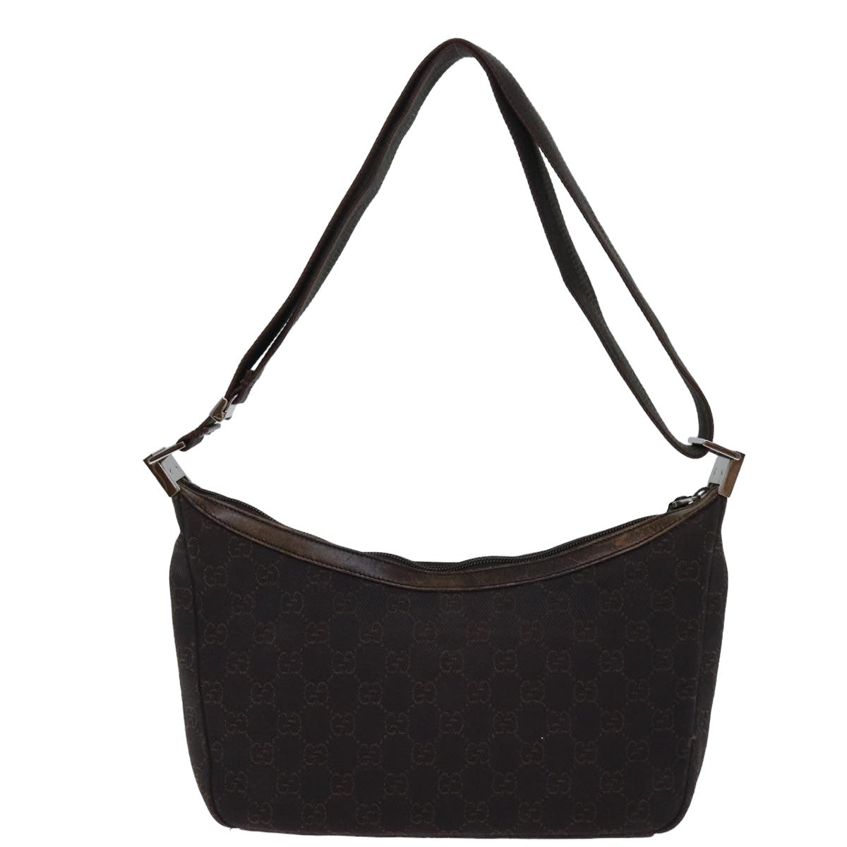 GUCCI GG Canvas Shoulder Bag Brown 35098 77014