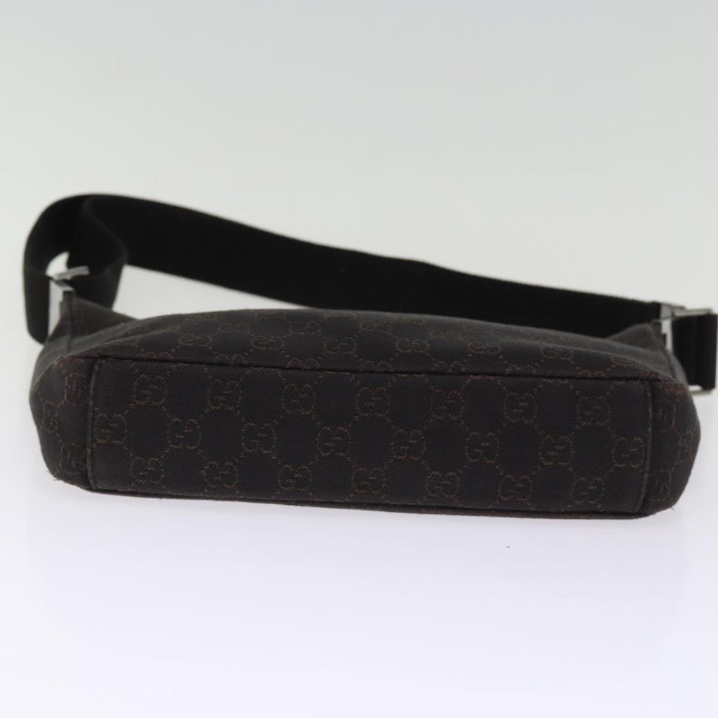 GUCCI GG Canvas Shoulder Bag Brown 35098 77014