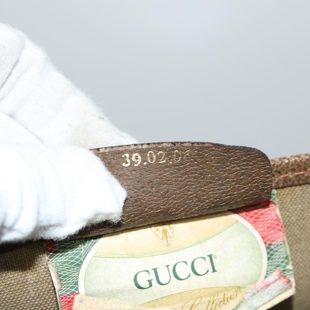 GUCCI GG Supreme Tote Bag PVC Beige 39 02 061 77022