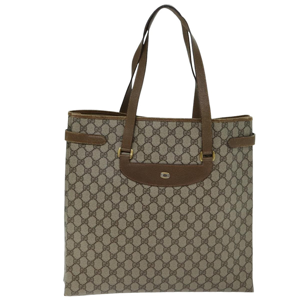 GUCCI GG Supreme Tote Bag PVC Beige 39 02 061 77022