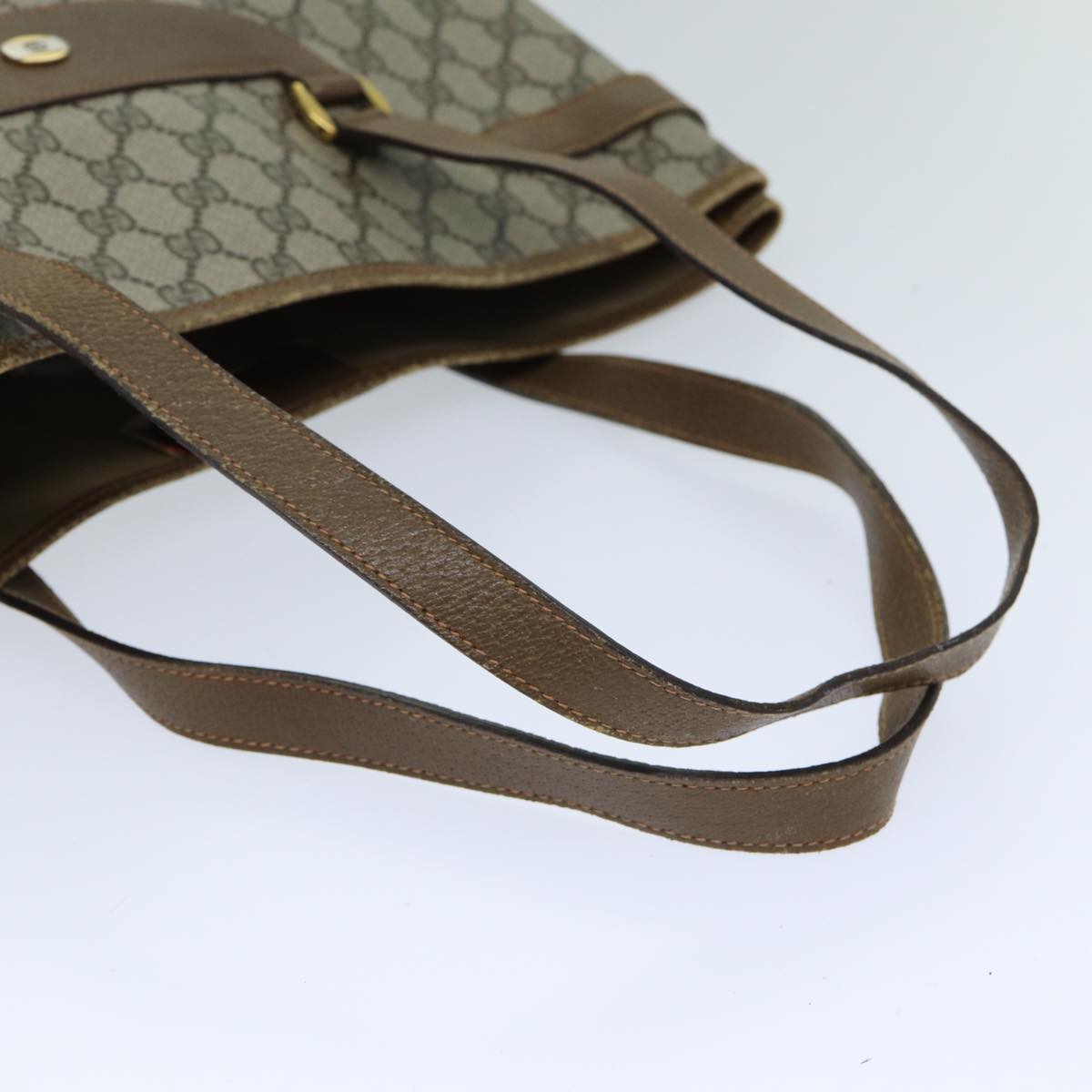 GUCCI GG Supreme Tote Bag PVC Beige 39 02 061 77022