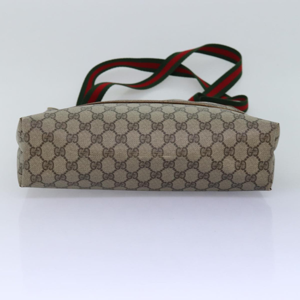 GUCCI GG Supreme Web Sherry Line Tote Bag PVC Beige Red 39 02 003 77025