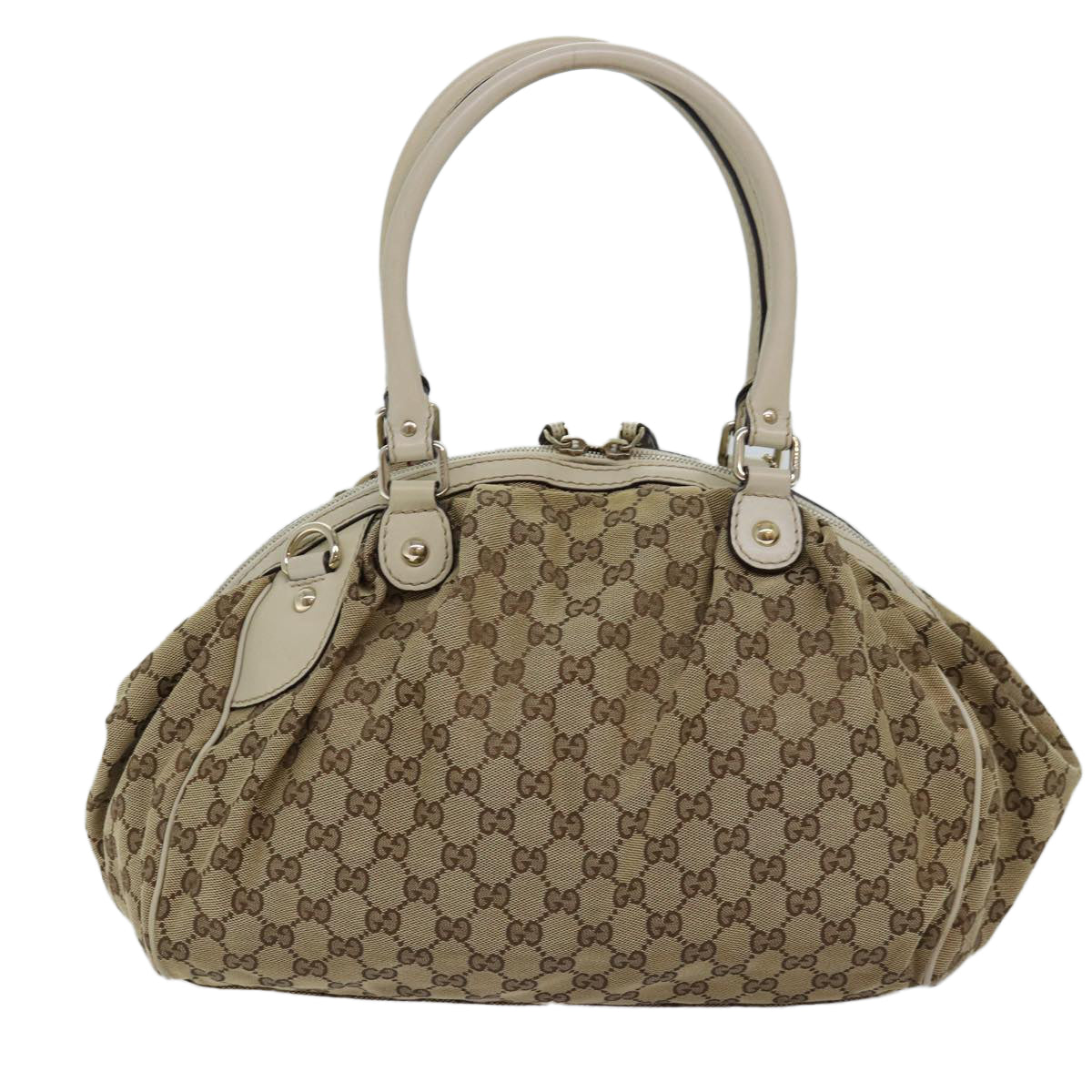 GUCCI GG Canvas Hand Bag Beige 223974 77030