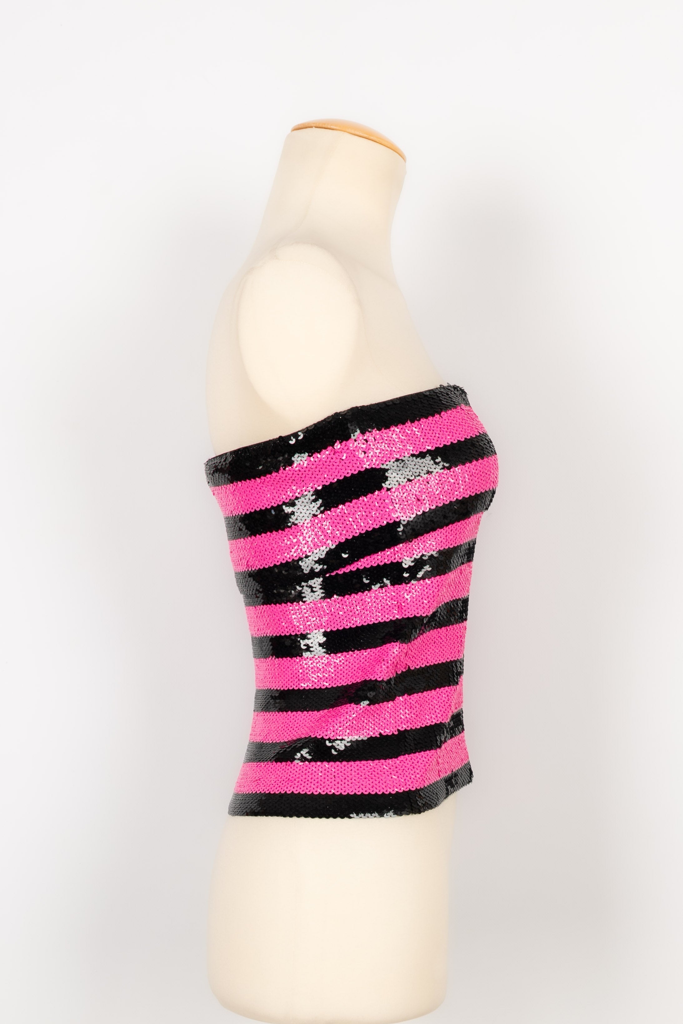 Haut bustier ÃƒÆ’Ã‚Â  paillettes Yves Saint Laurent