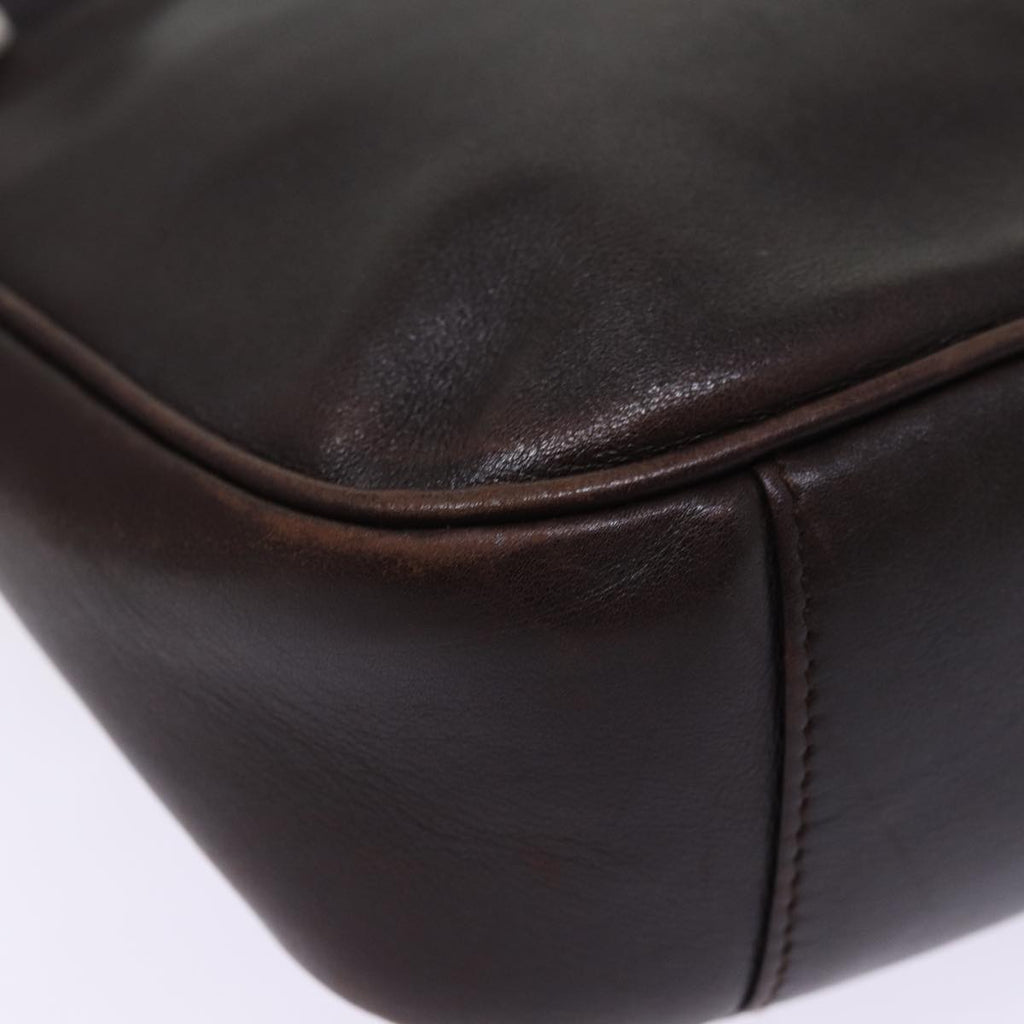 GUCCI Bamboo Shoulder Bag Leather 2way Brown 001 2058 1638 0 77089