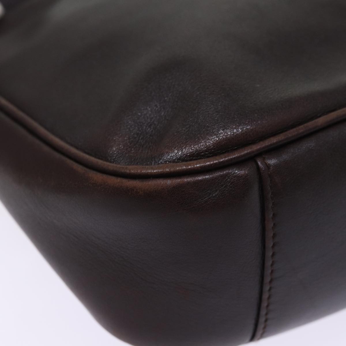 GUCCI Bamboo Shoulder Bag Leather 2way Brown 001 2058 1638 0 77089