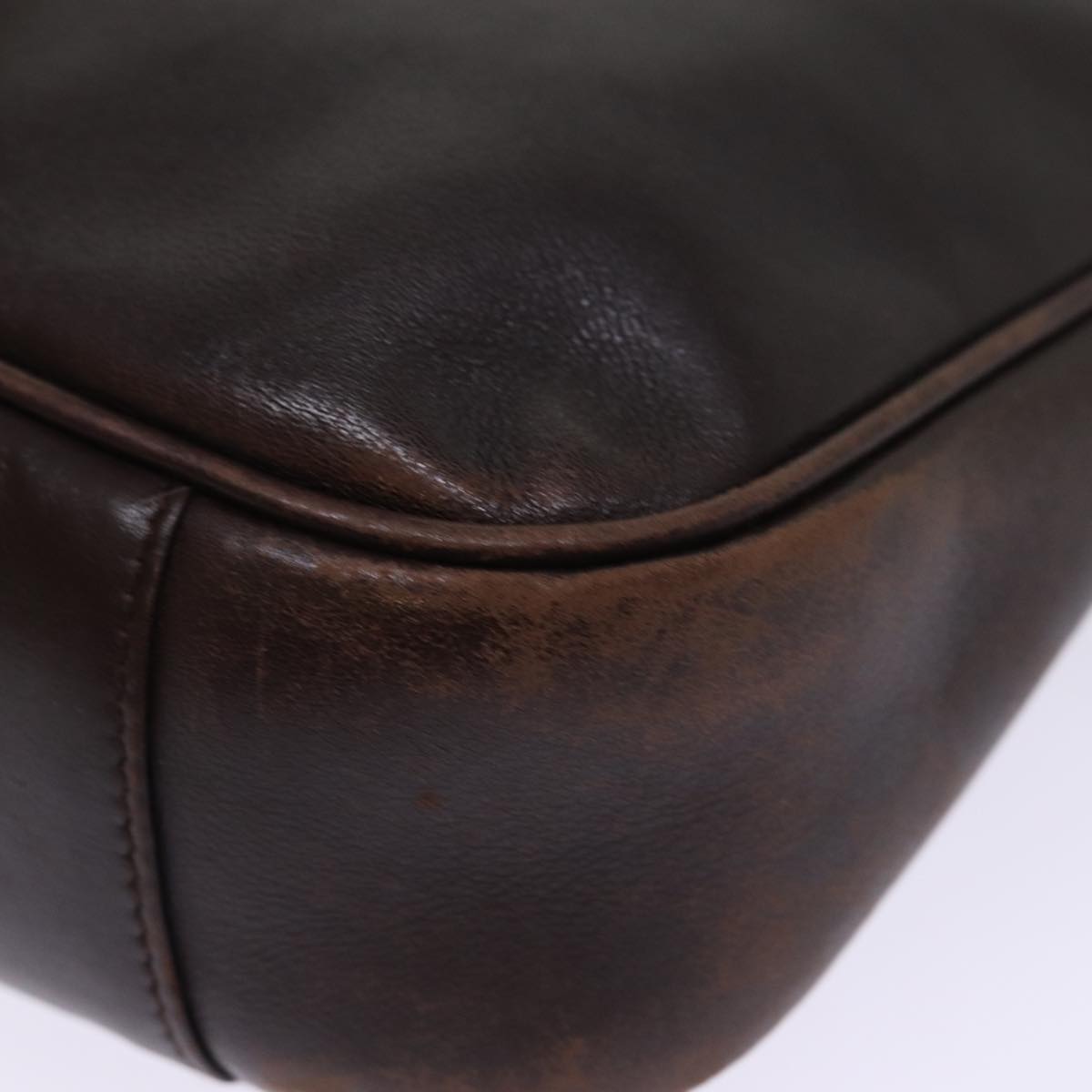 GUCCI Bamboo Shoulder Bag Leather 2way Brown 001 2058 1638 0 77089