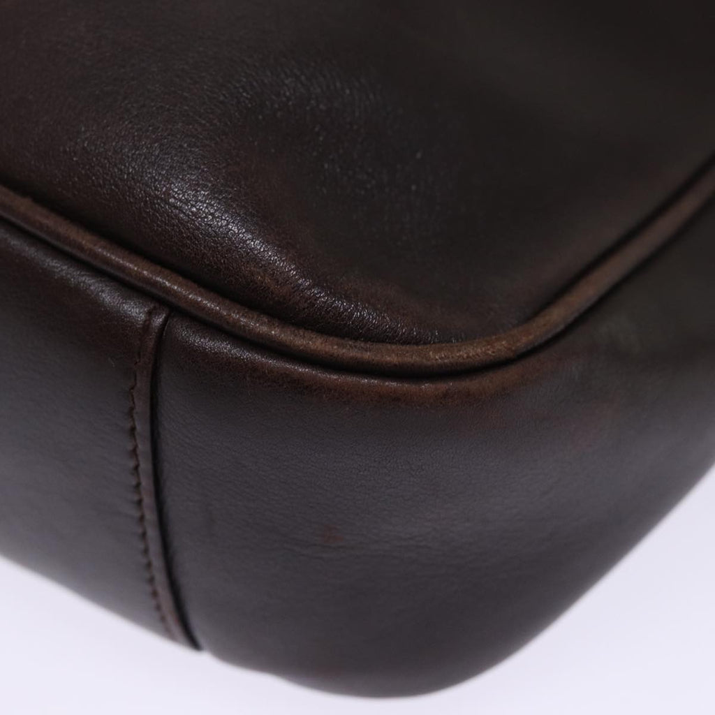 GUCCI Bamboo Shoulder Bag Leather 2way Brown 001 2058 1638 0 77089