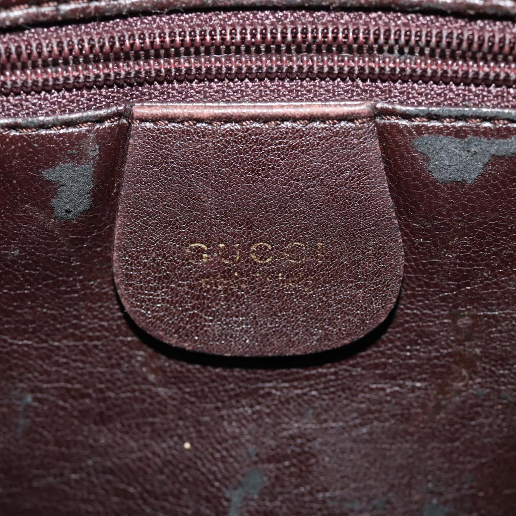 GUCCI Bamboo Shoulder Bag Leather 2way Brown 001 2058 1638 0 77089