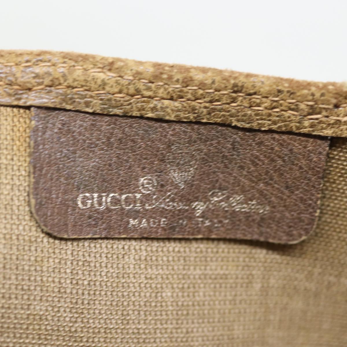 GUCCI GG Supreme Web Sherry Line Tote Bag PVC Beige Red 39 02 003 77093