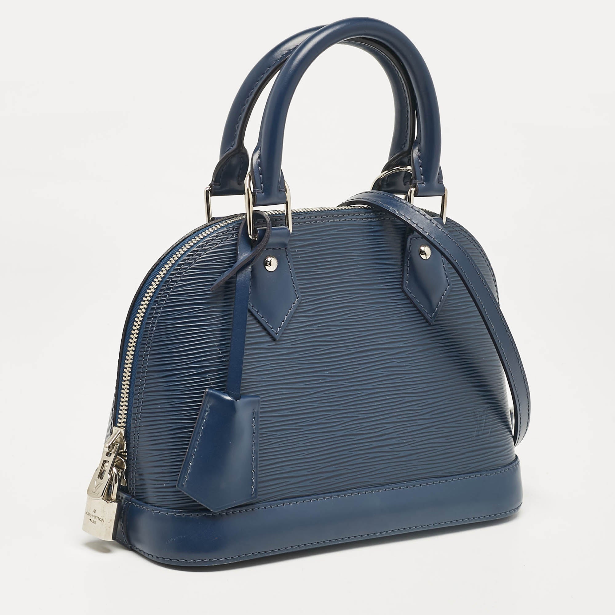 Louis Vuitton Indigo Epi Leather Alma Bb Bag..
