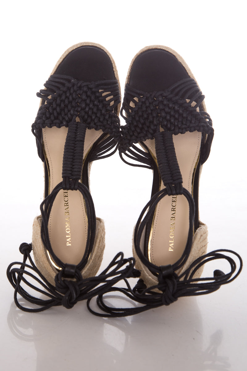 Paloma BarcelÃƒÆ’Ã‚Â³ Black Espadrille SZ 40