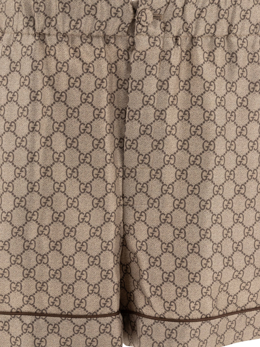 GUCCI Silk Mini Shorts with Iconic Print