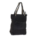 GUCCI GG Canvas Sherry Line Tote Bag White Black 019 0401 1956 77243