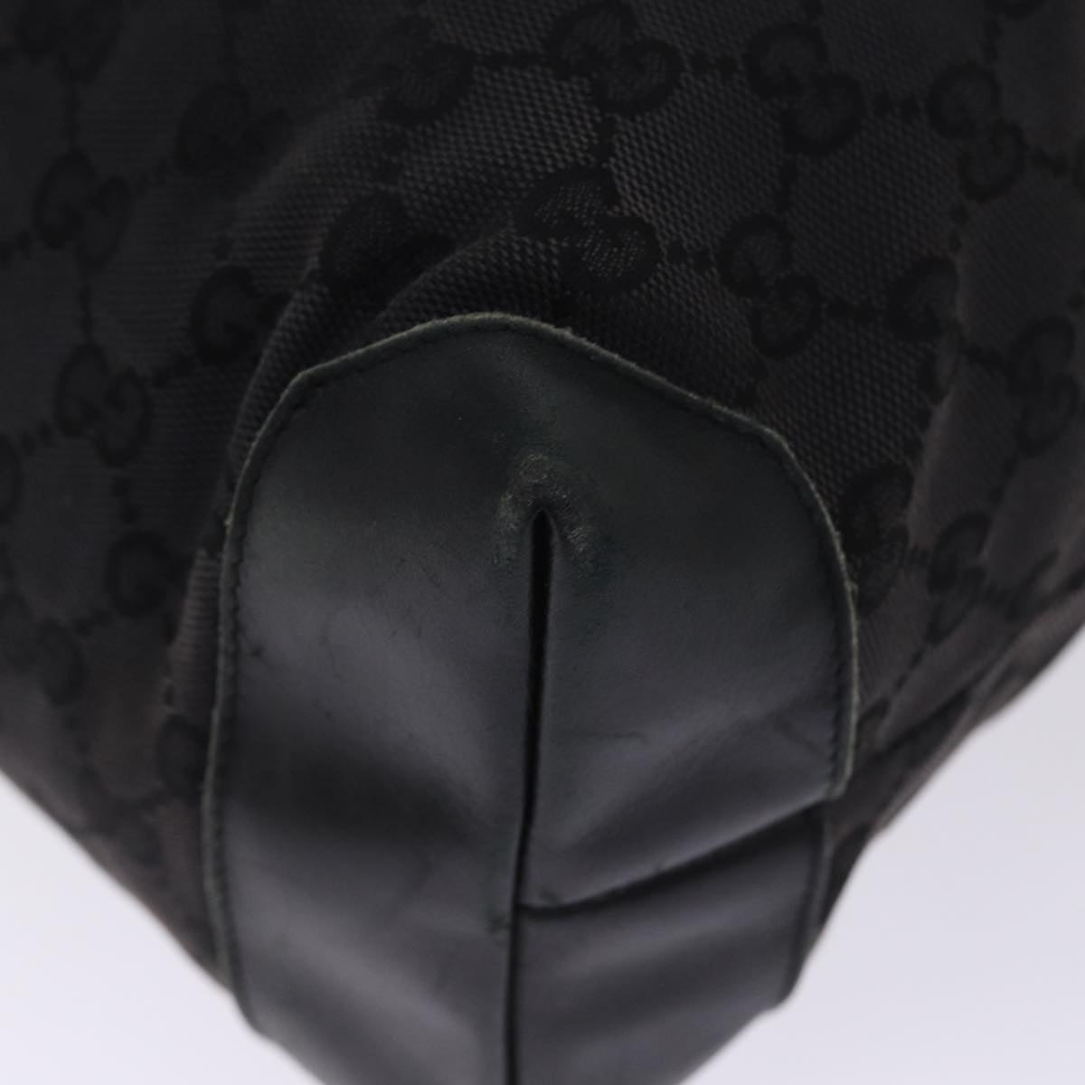 GUCCI GG Canvas Sherry Line Tote Bag White Black 019 0401 1956 77243