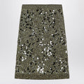 GUCCI Mini Viscose and Tweed Blend Skirt