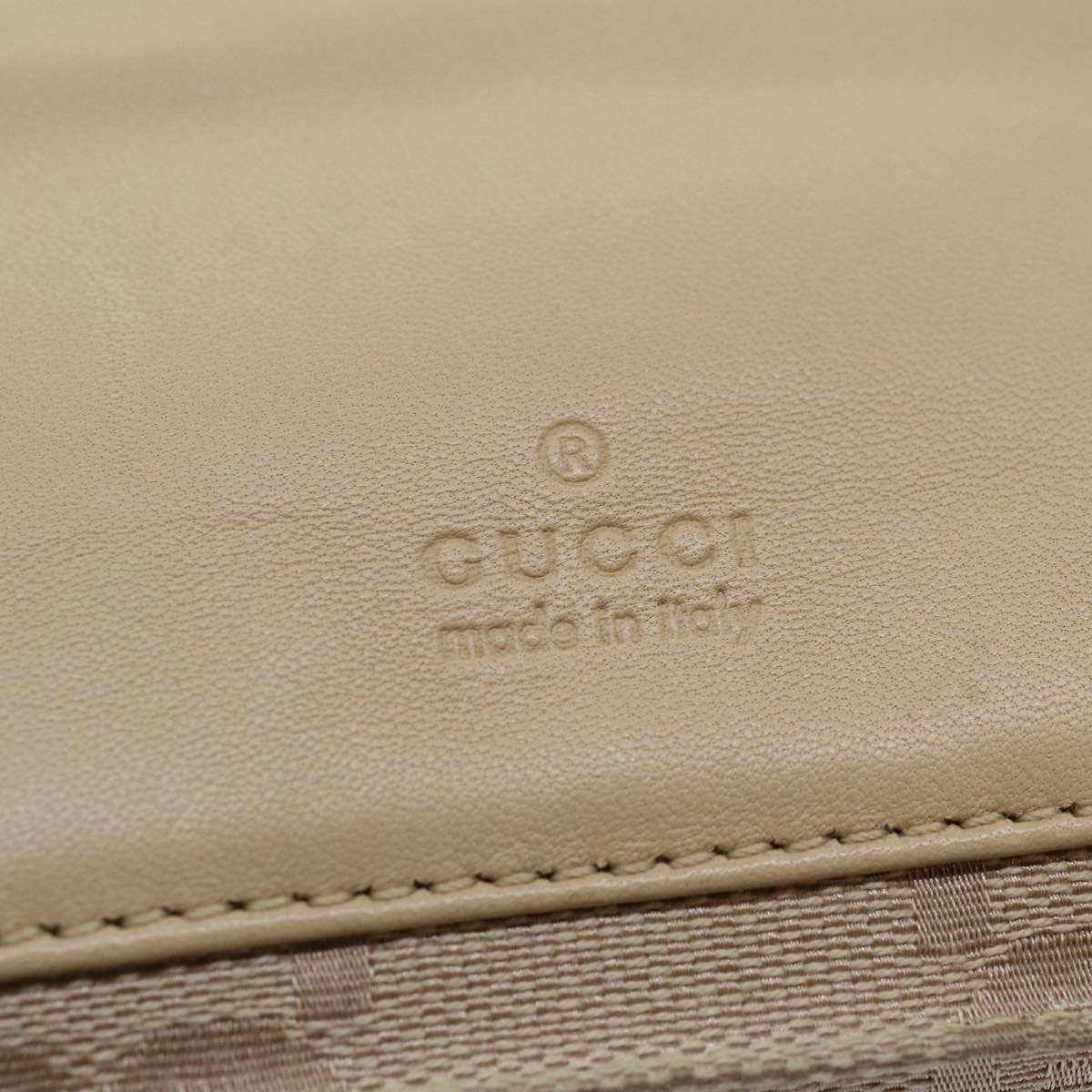 GUCCI GG Canvas Shoulder Bag Beige 001 3807 3444 77343