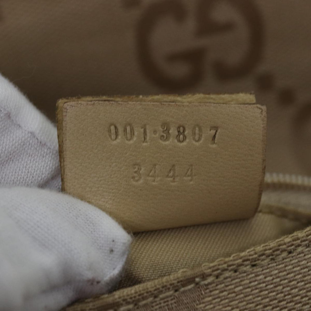 GUCCI GG Canvas Shoulder Bag Beige 001 3807 3444 77343
