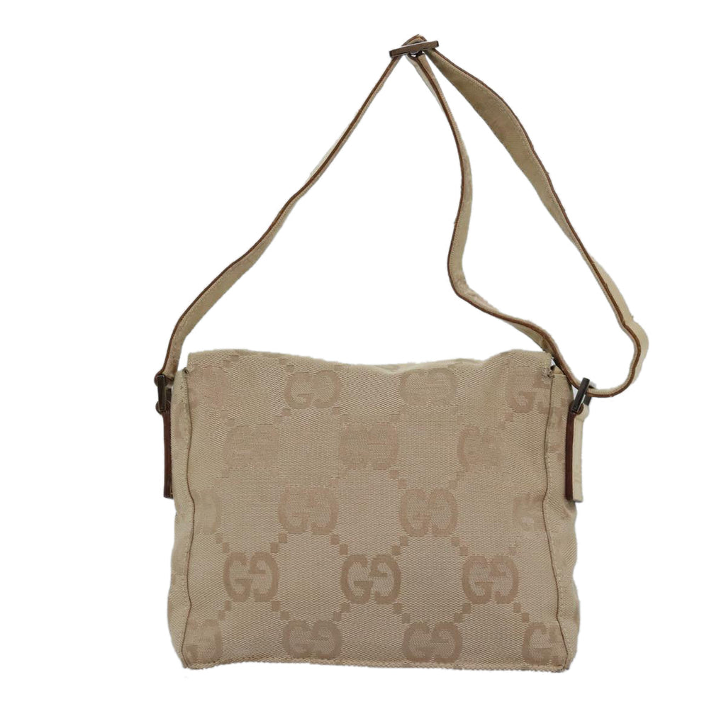 GUCCI GG Canvas Shoulder Bag Beige 001 3807 3444 77343
