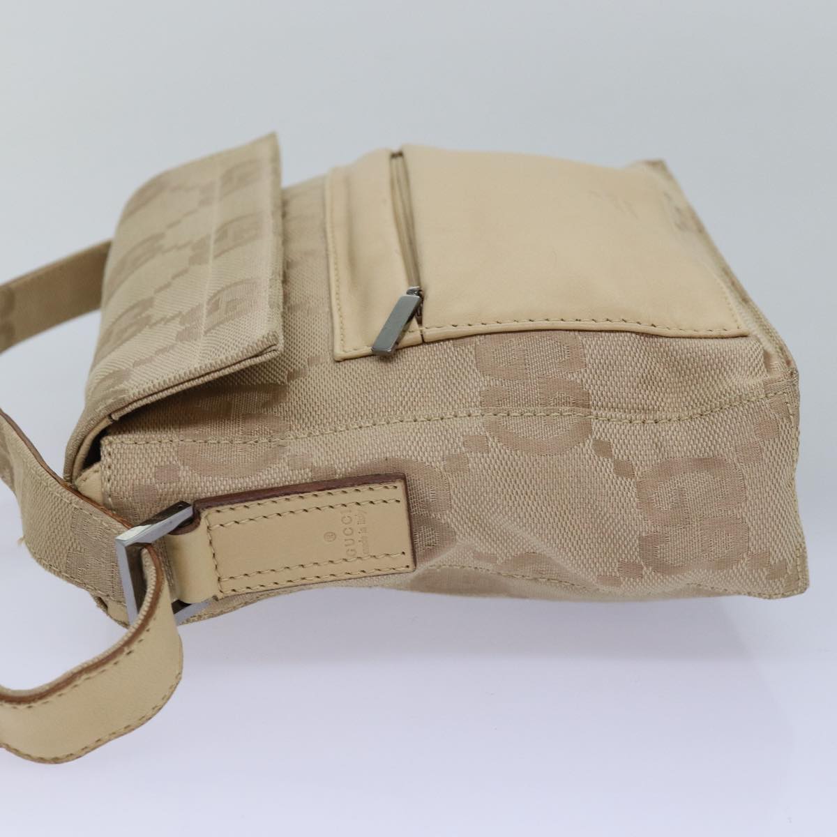 GUCCI GG Canvas Shoulder Bag Beige 001 3807 3444 77343