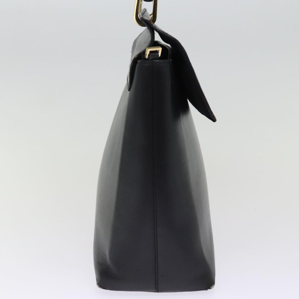 GUCCI Bamboo Hand Bag Leather 2way Black 77367