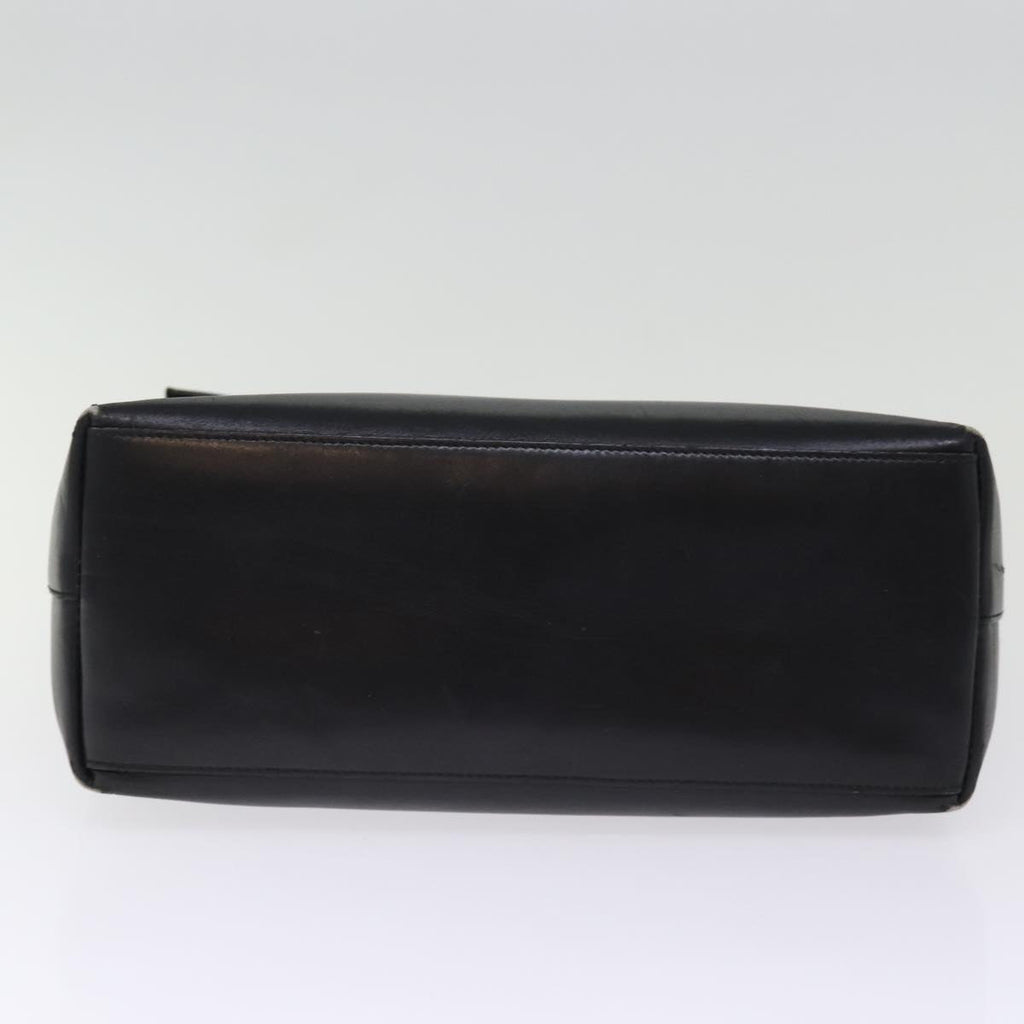GUCCI Bamboo Hand Bag Leather 2way Black 77367