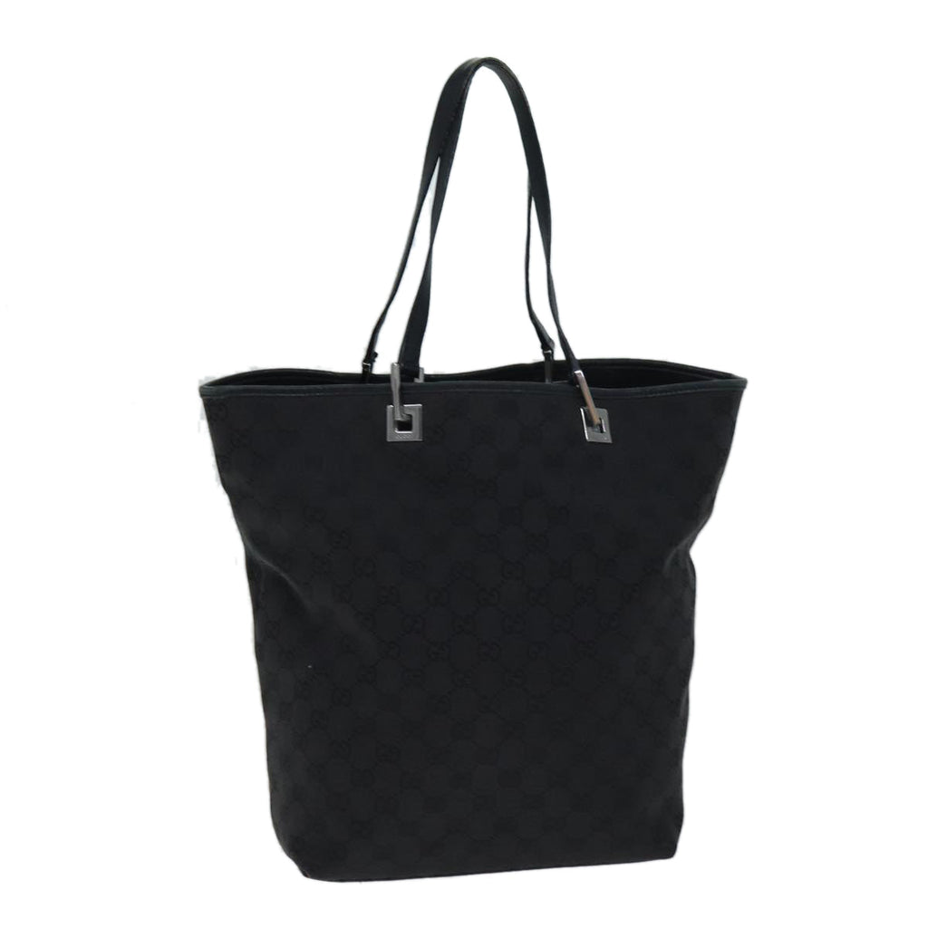 GUCCI GG Canvas Tote Bag Black 31243 77370