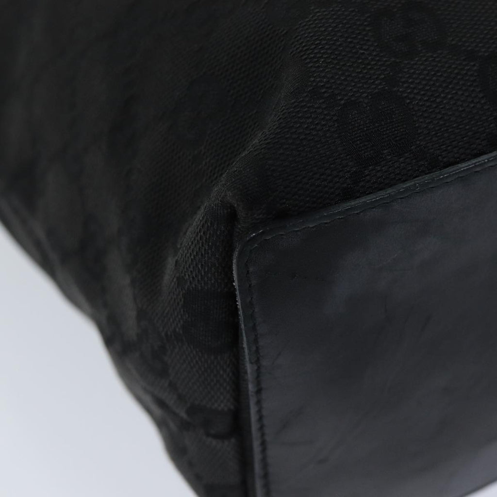 GUCCI GG Canvas Tote Bag Black 31243 77370