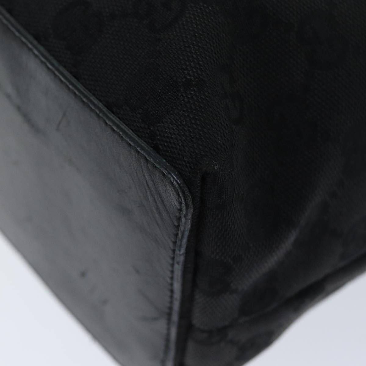 GUCCI GG Canvas Tote Bag Black 31243 77370