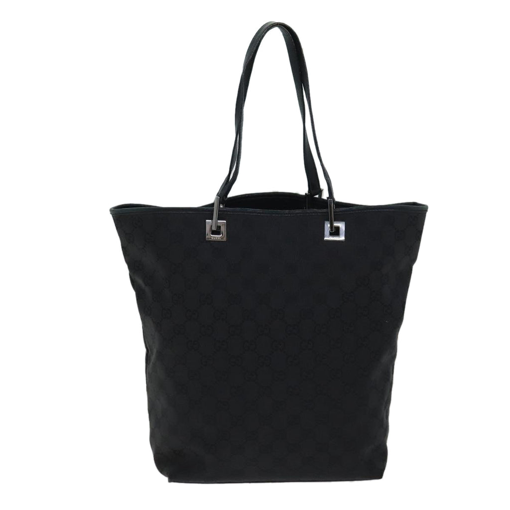 GUCCI GG Canvas Tote Bag Black 31243 77370