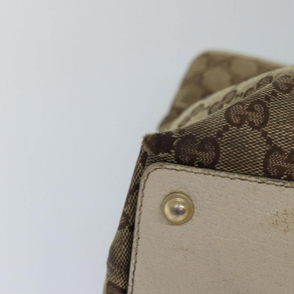 GUCCI GG Canvas Shoulder Bag Beige 120837 77373