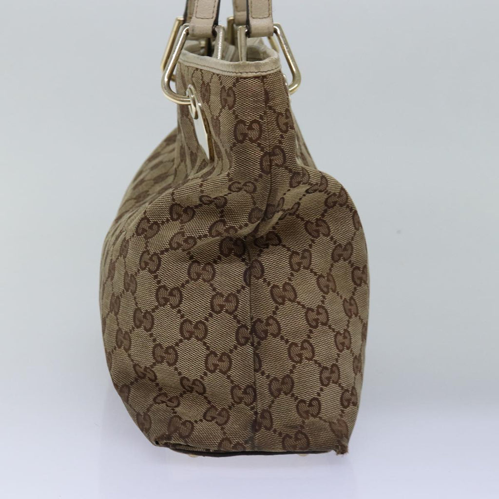 GUCCI GG Canvas Shoulder Bag Beige 120837 77373