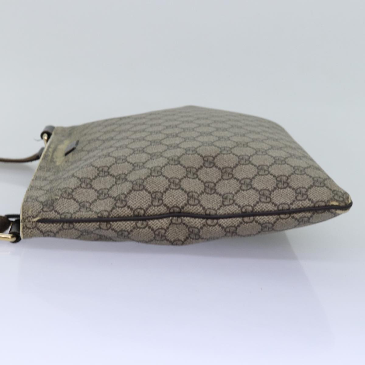 GUCCI GG Supreme Shoulder Bag PVC Leather Beige 201446 77399
