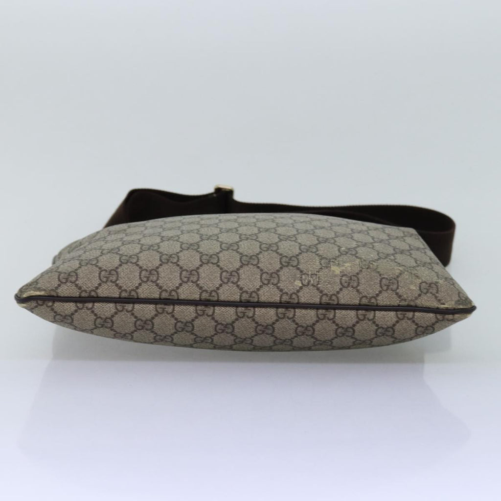 GUCCI GG Supreme Shoulder Bag PVC Leather Beige 201446 77399
