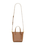 FOX-COLOURED LEATHER MINI SHOPPING BAG IN BOX