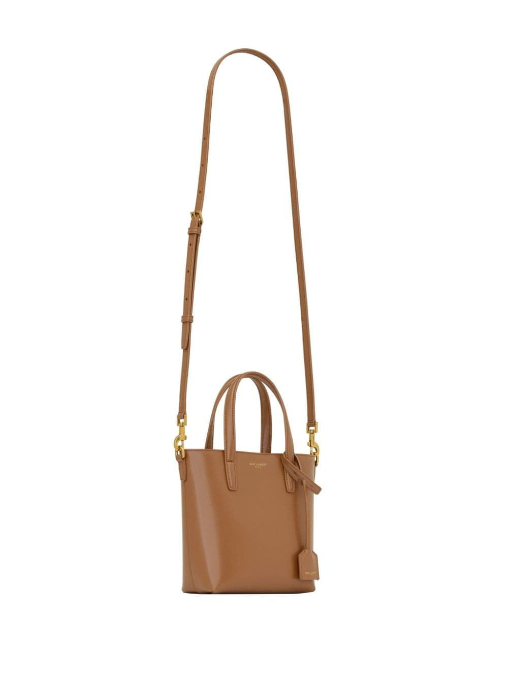 FOX-COLOURED LEATHER MINI SHOPPING BAG IN BOX