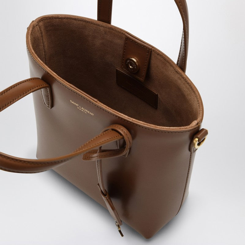 Saint Laurent Fox-Coloured Leather Mini Shopping Bag In Box Women