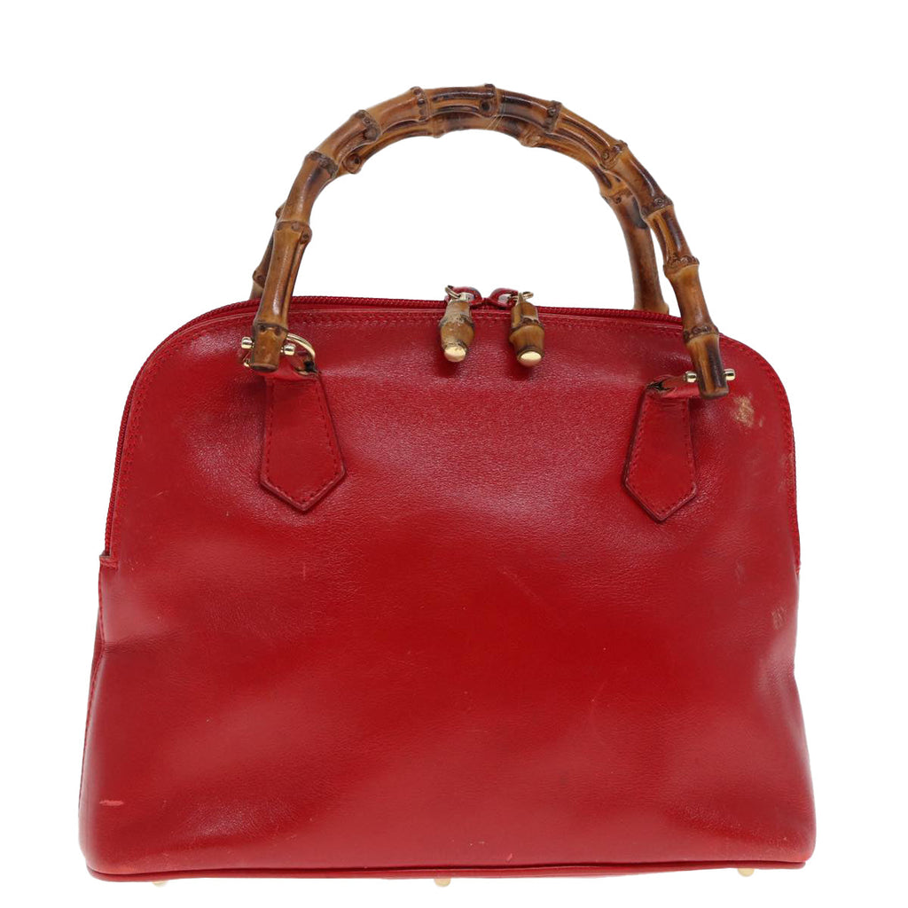 GUCCI Bamboo Hand Bag Leather 000 2865 0290 77456