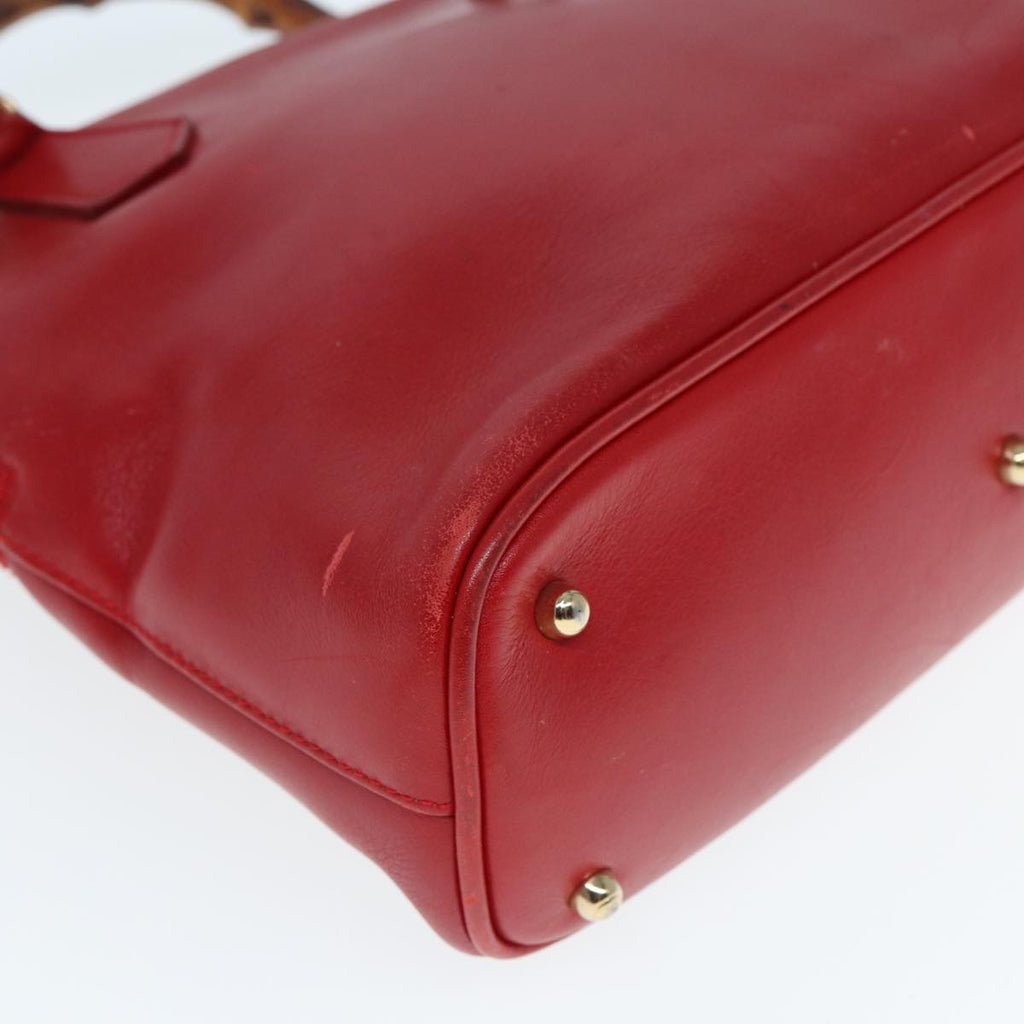 GUCCI Bamboo Hand Bag Leather 000 2865 0290 77456