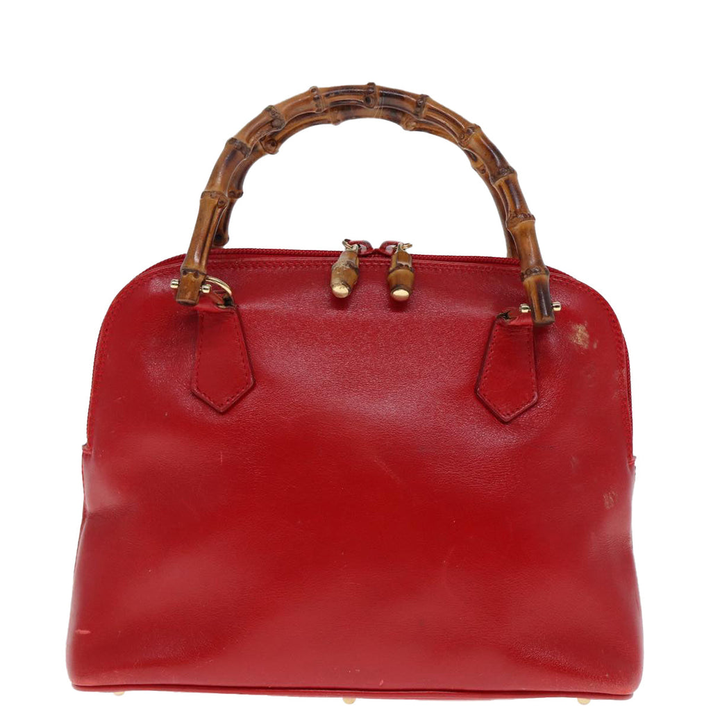 GUCCI Bamboo Hand Bag Leather 000 2865 0290 77456