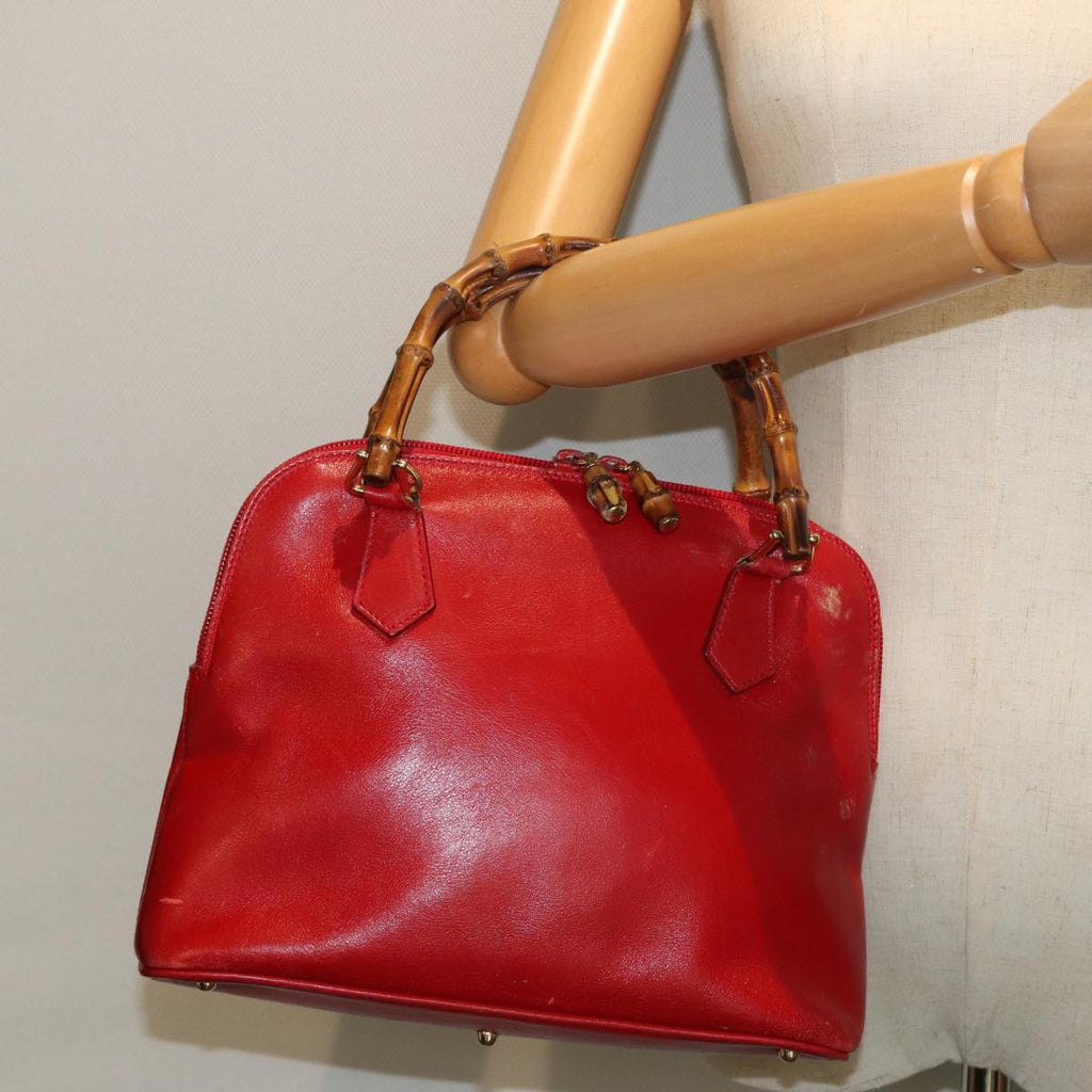 GUCCI Bamboo Hand Bag Leather 000 2865 0290 77456