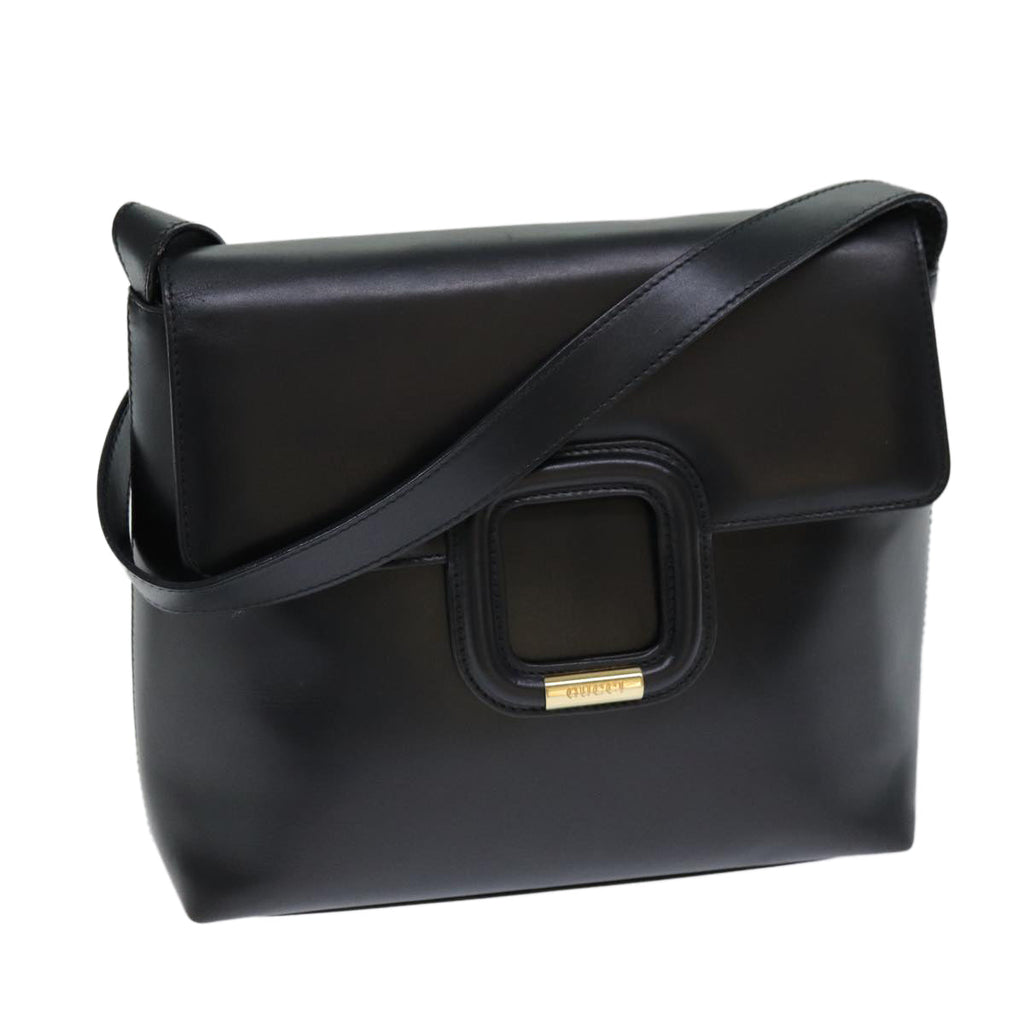 GUCCI Shoulder Bag Leather Black 001 1998 1785 77457