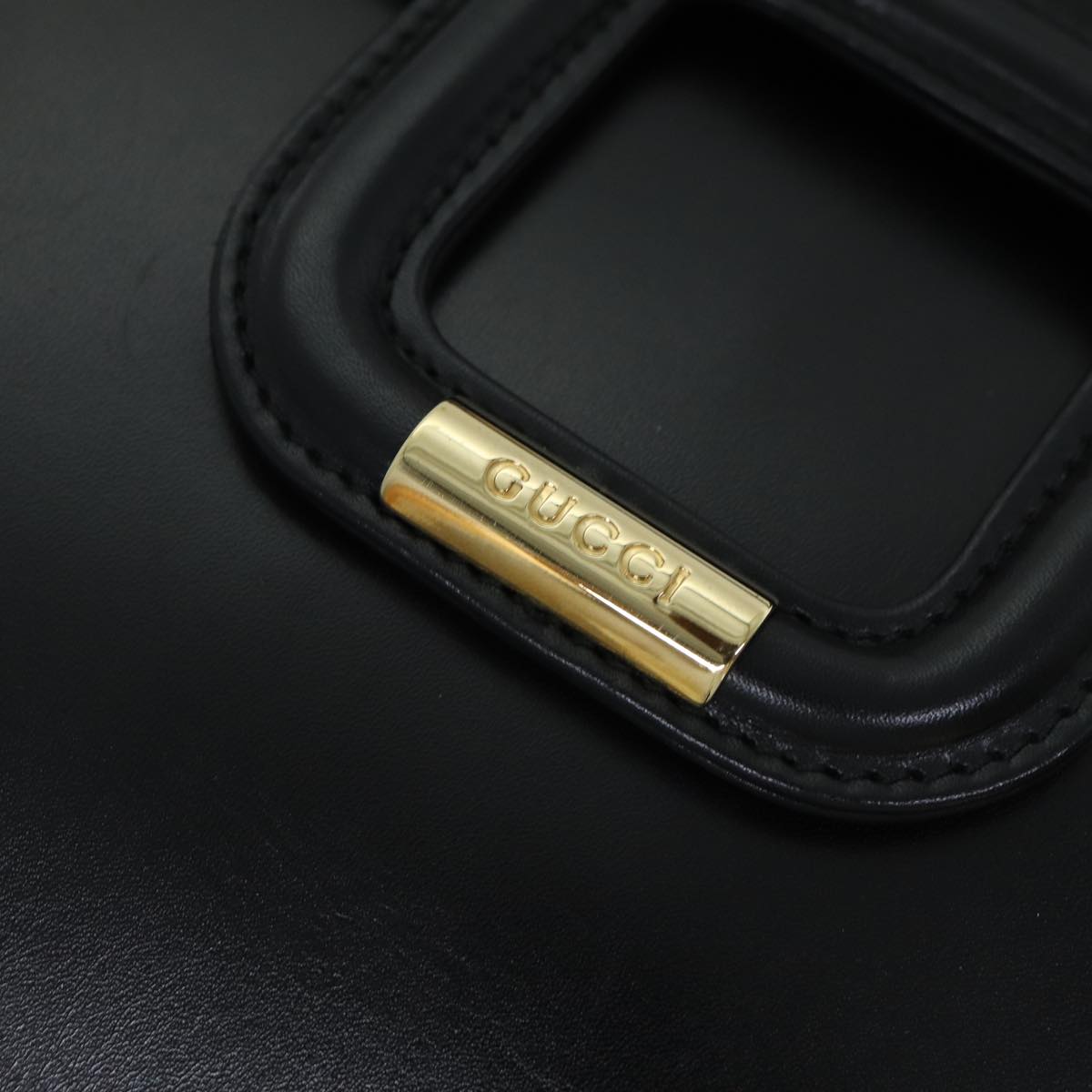 GUCCI Shoulder Bag Leather Black 001 1998 1785 77457