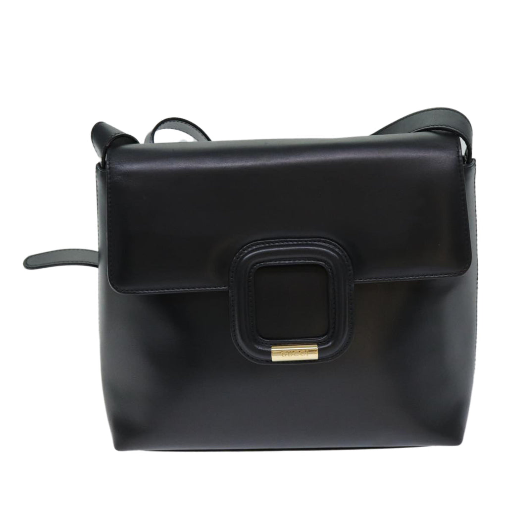 GUCCI Shoulder Bag Leather Black 001 1998 1785 77457