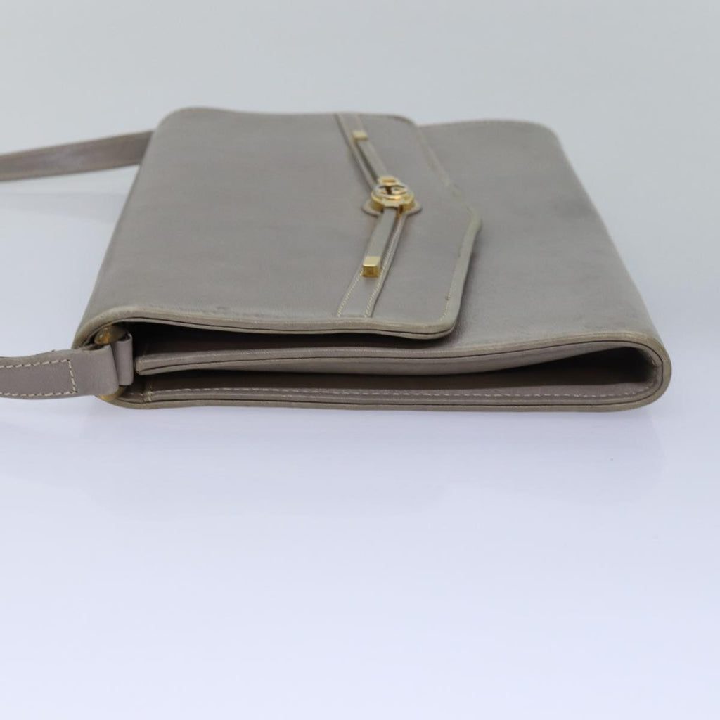 GUCCI Shoulder Bag Leather Gray 004 406 2008 77459